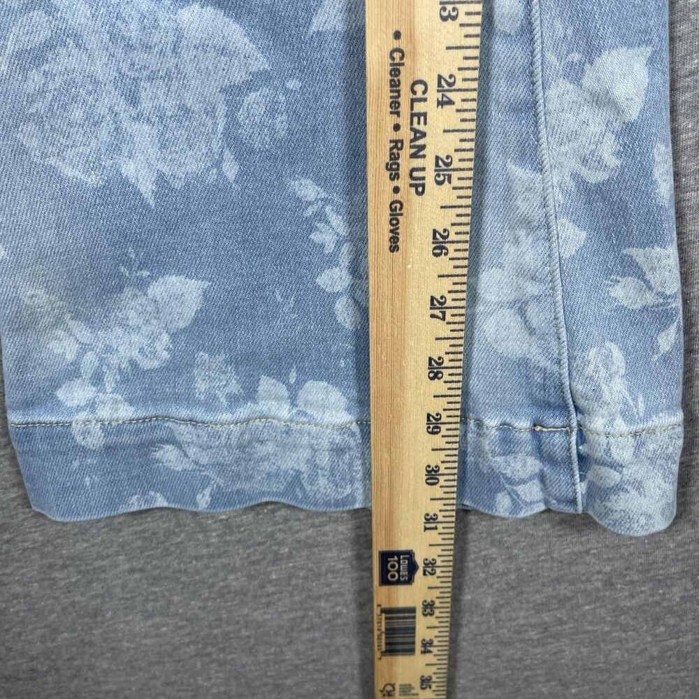 KanCan Jeans Womens 5/26 Blue Floral Flared Mid Rise Denim - Picture 5 of 11